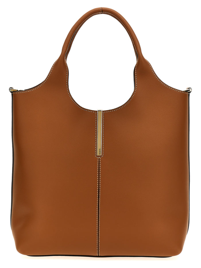 Tod's 100% calfskin leather shoulder bag in brown