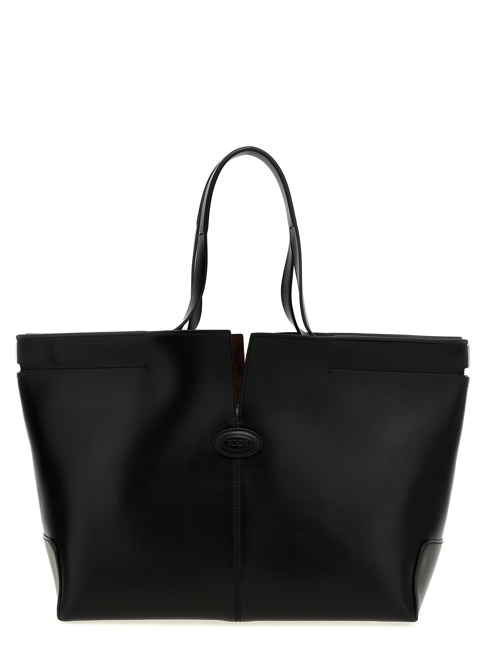 Tod's 100% calfskin leather tote bag in black