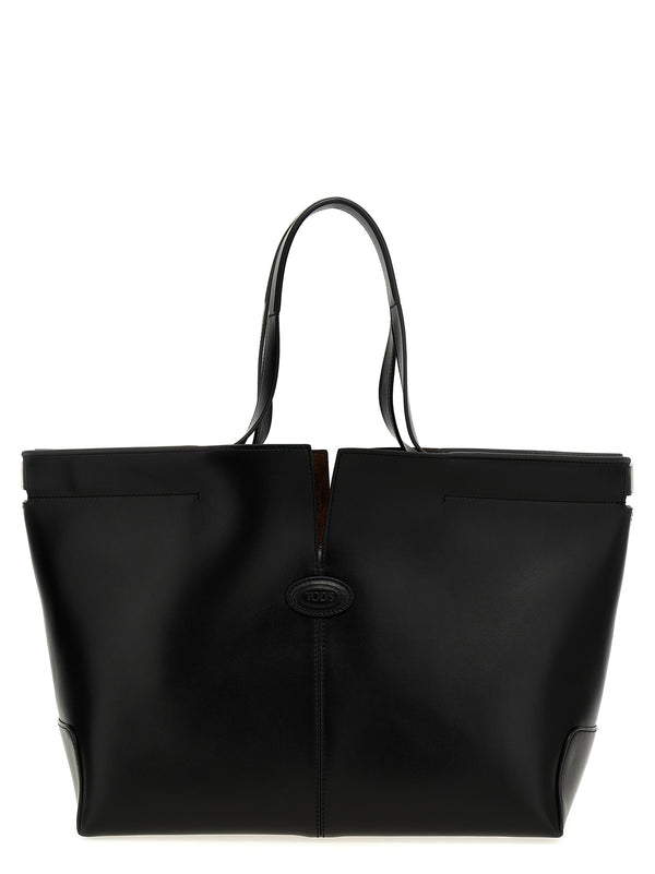 Tod's 100% calfskin leather tote bag in black