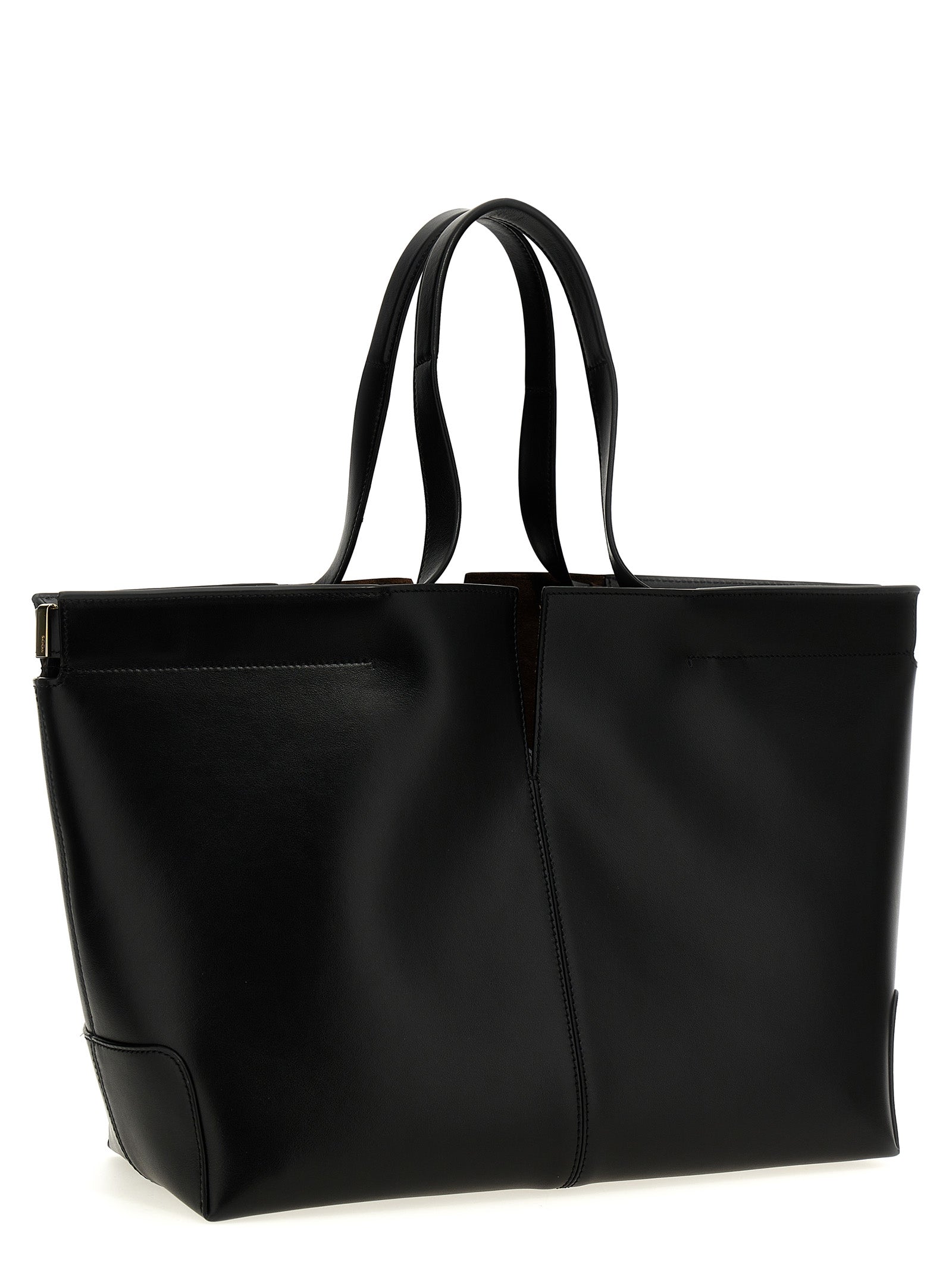 Tod's 100% calfskin leather tote bag in black — view 2