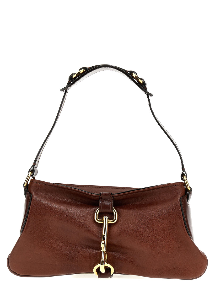 Chloé 100% cotton shoulder bag in brown