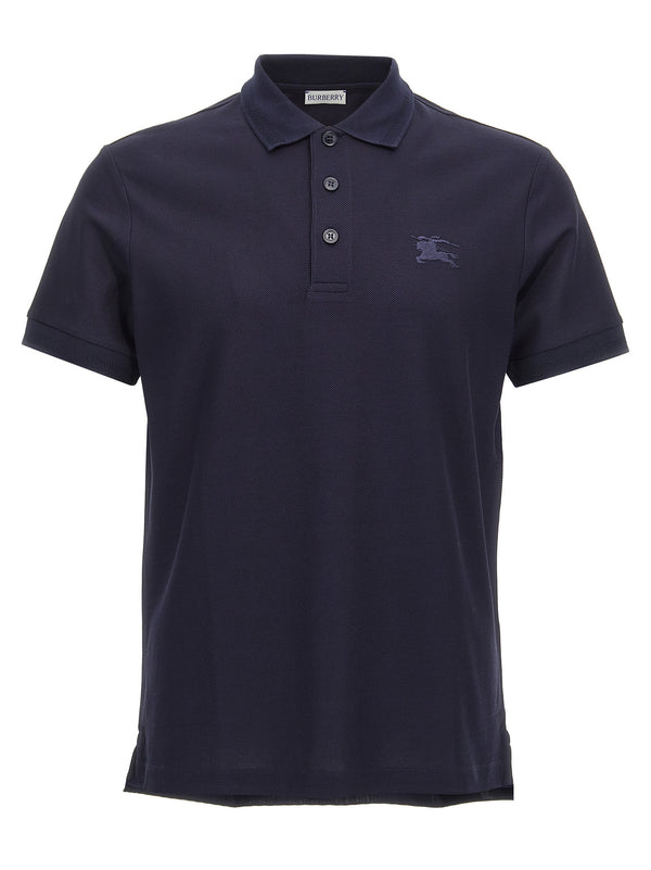 Burberry 100% cotton polo in navy