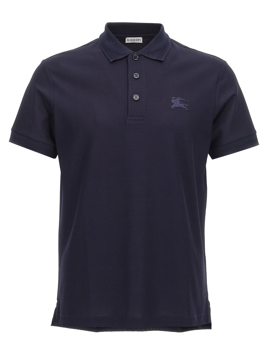 Burberry 100% cotton polo in navy