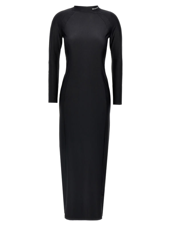 T By Alexander Wang 78% nylon bodysuit in black