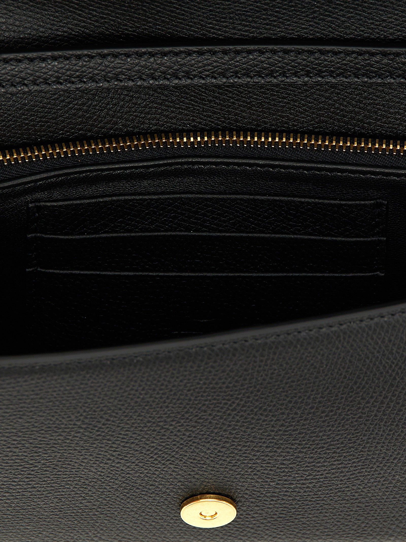 Black Calfskin Shoulder Bag