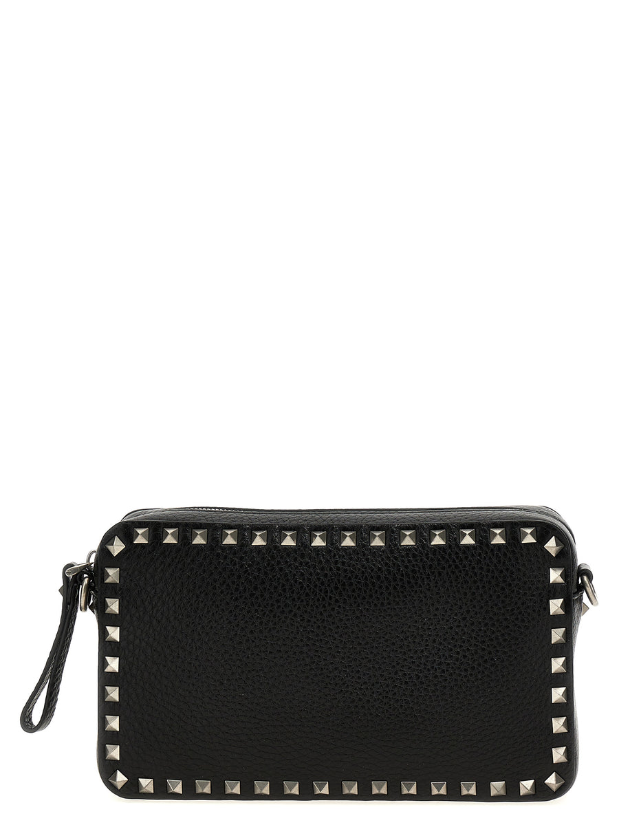 Valentino Garavani 100% Calfskin Leather crossbody bag in black