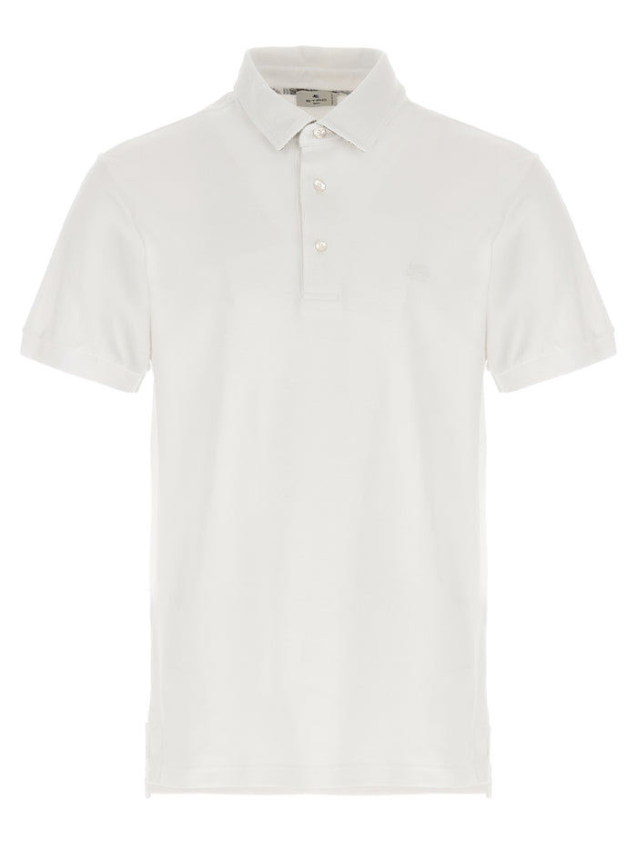 Etro 100% cotton polo shirt in white