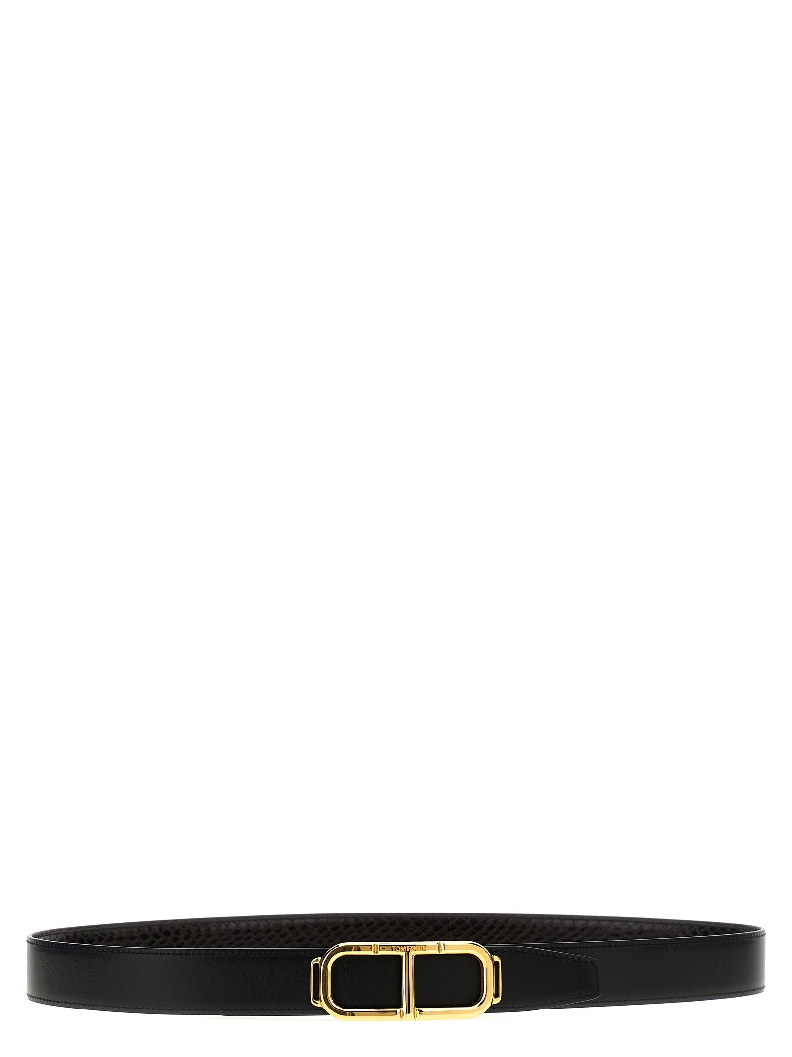 Tom Ford 100% leather belt in black — view 2