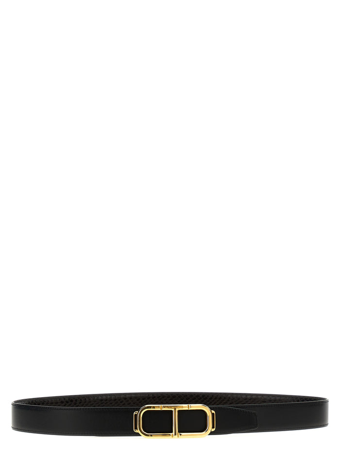 Tom Ford 100% leather belt in black — view 2