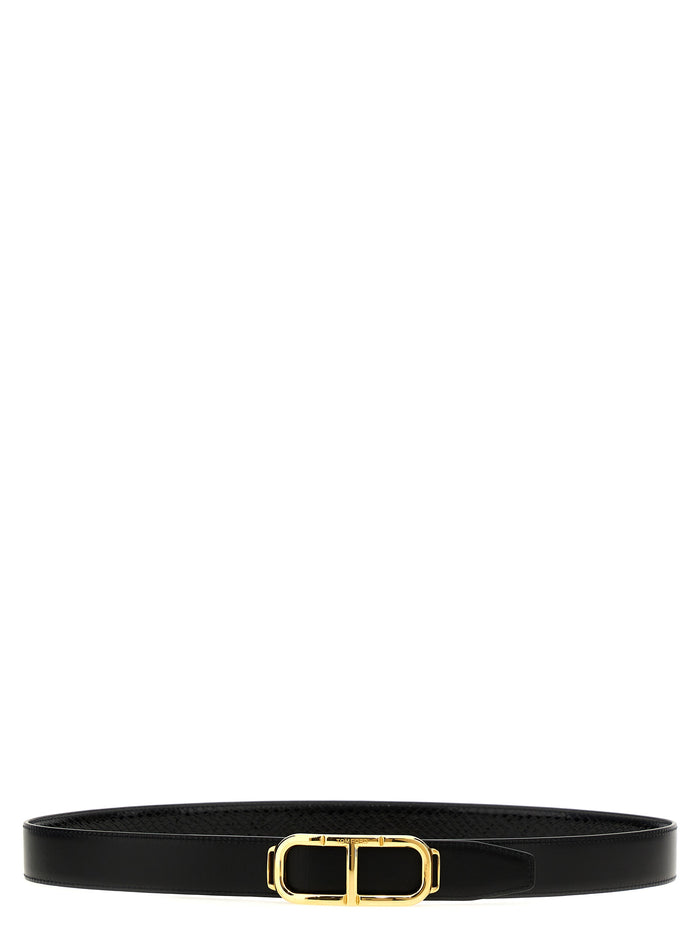 Tom Ford 100% leather belt in black — view 2