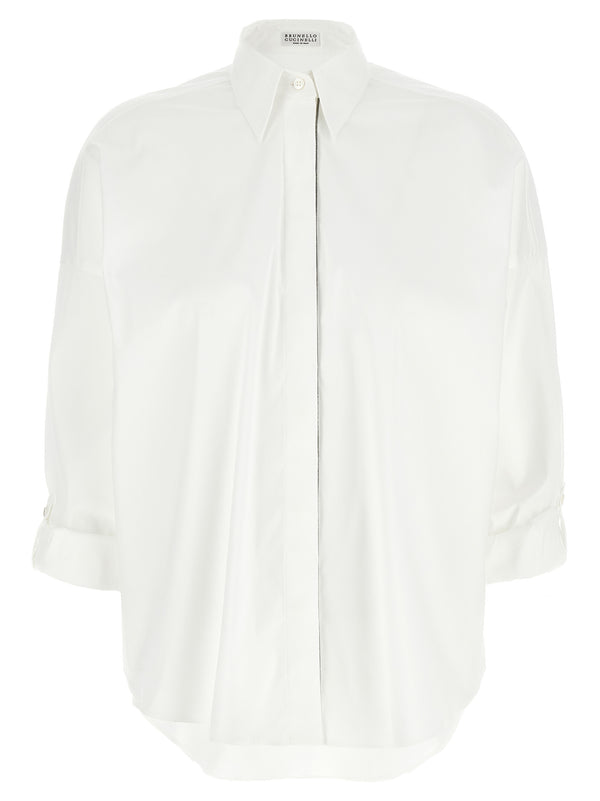 Brunello Cucinelli 72% cotton blouse in white
