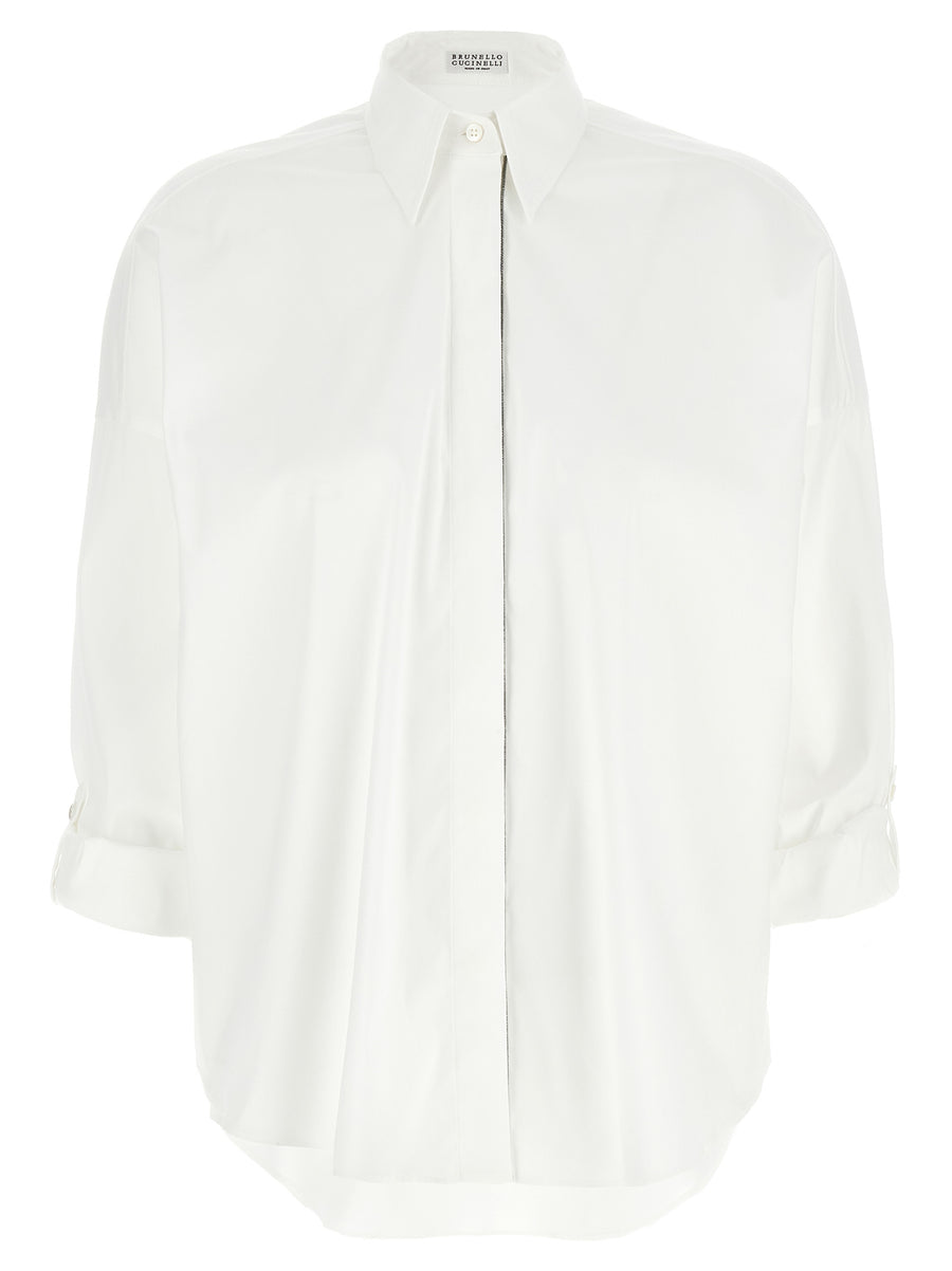 Brunello Cucinelli 72% cotton blouse in white