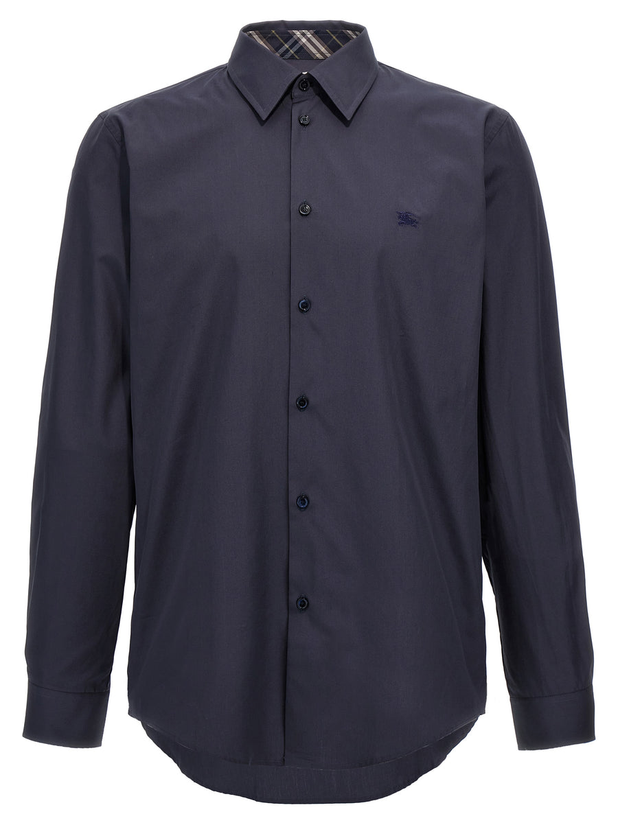 Burberry 100% cotton shirt in navy