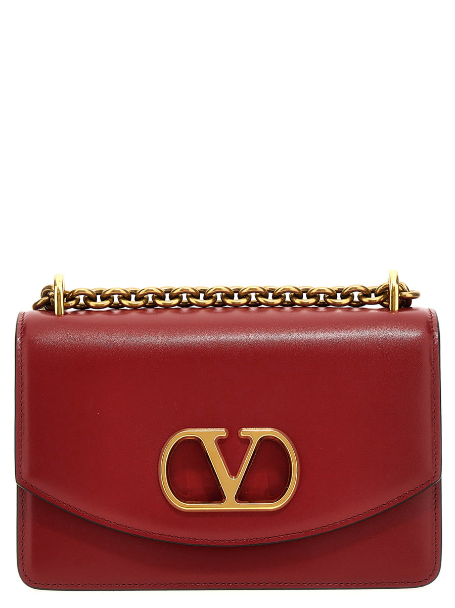 Valentino Garavani 100% Calfskin Leather shoulder bag in red