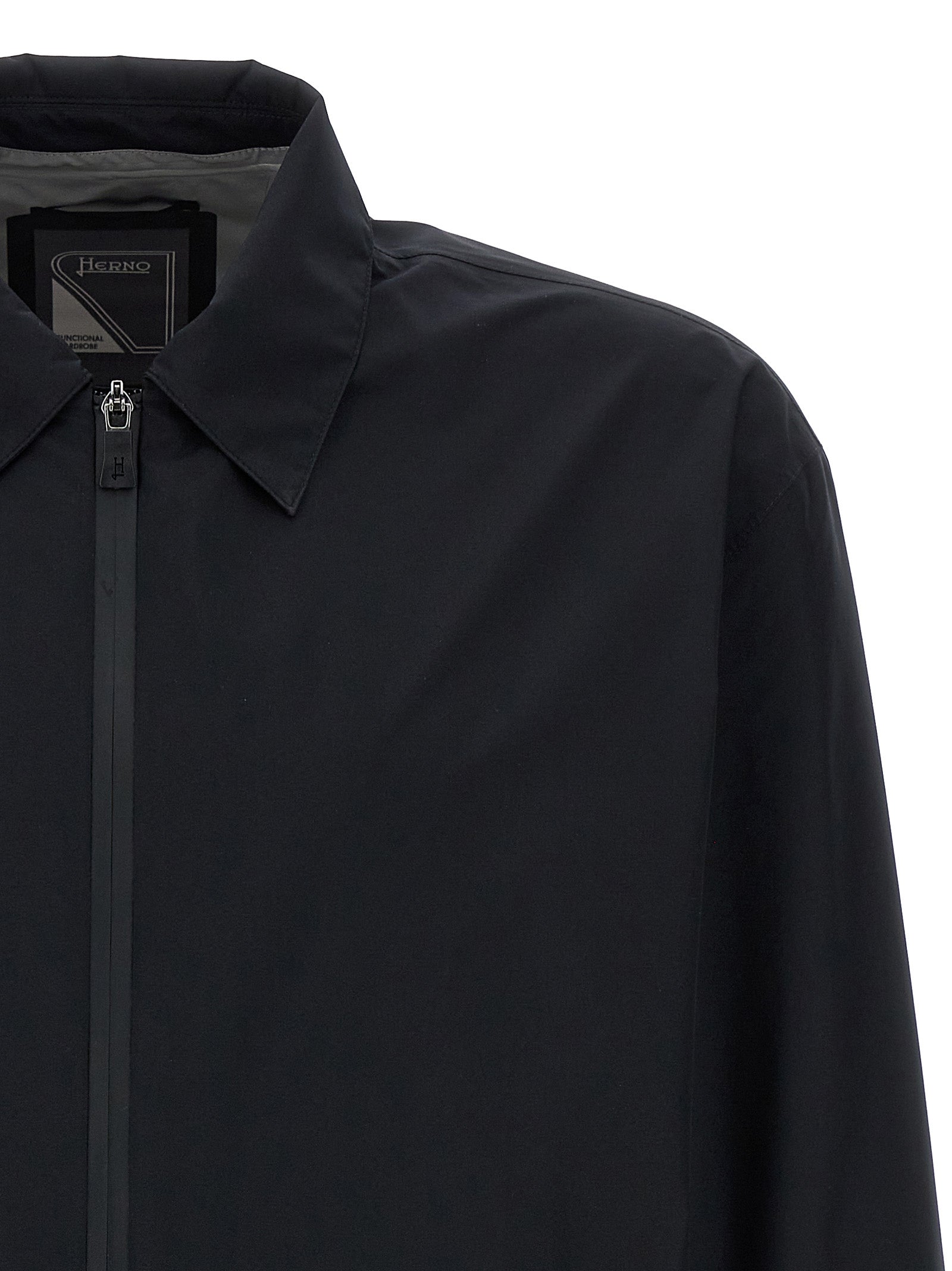 Herno 100% polyester jacket in black — view 3