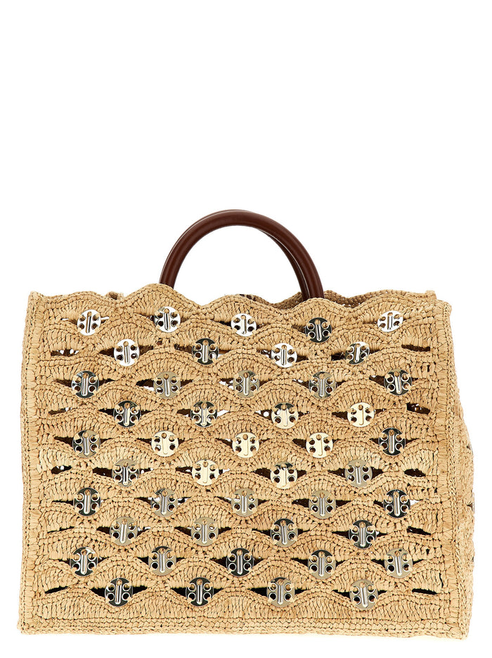 Beige Raffia Handbag Bag