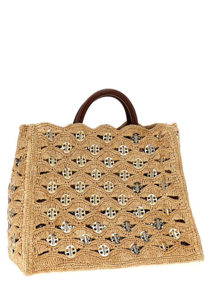 Beige Raffia Handbag Bag
