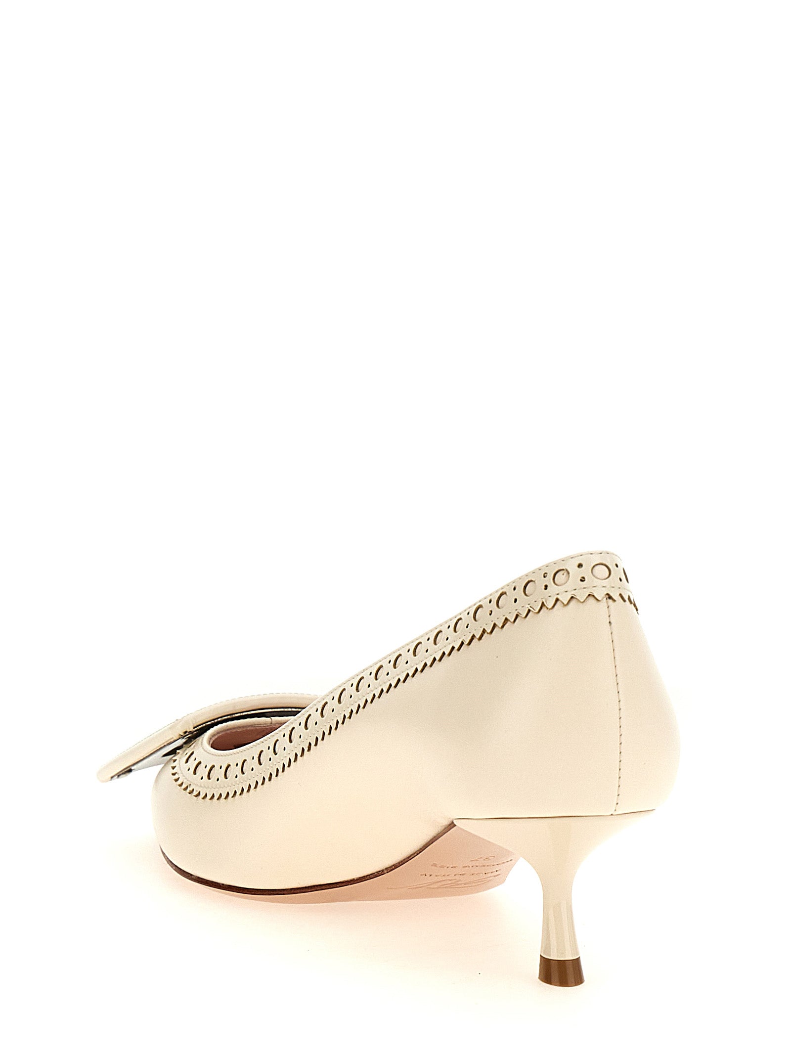 Roger Vivier 100% Lamb Leather pump in white — view 3