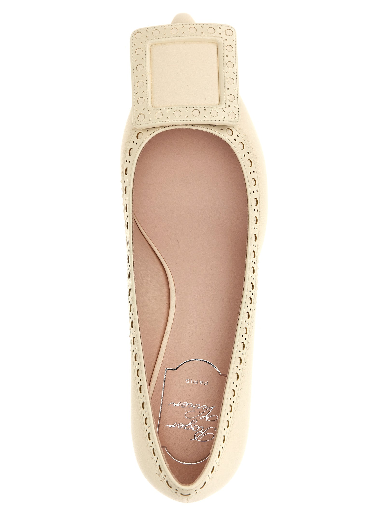Roger Vivier 100% Lamb Leather pump in white — view 4