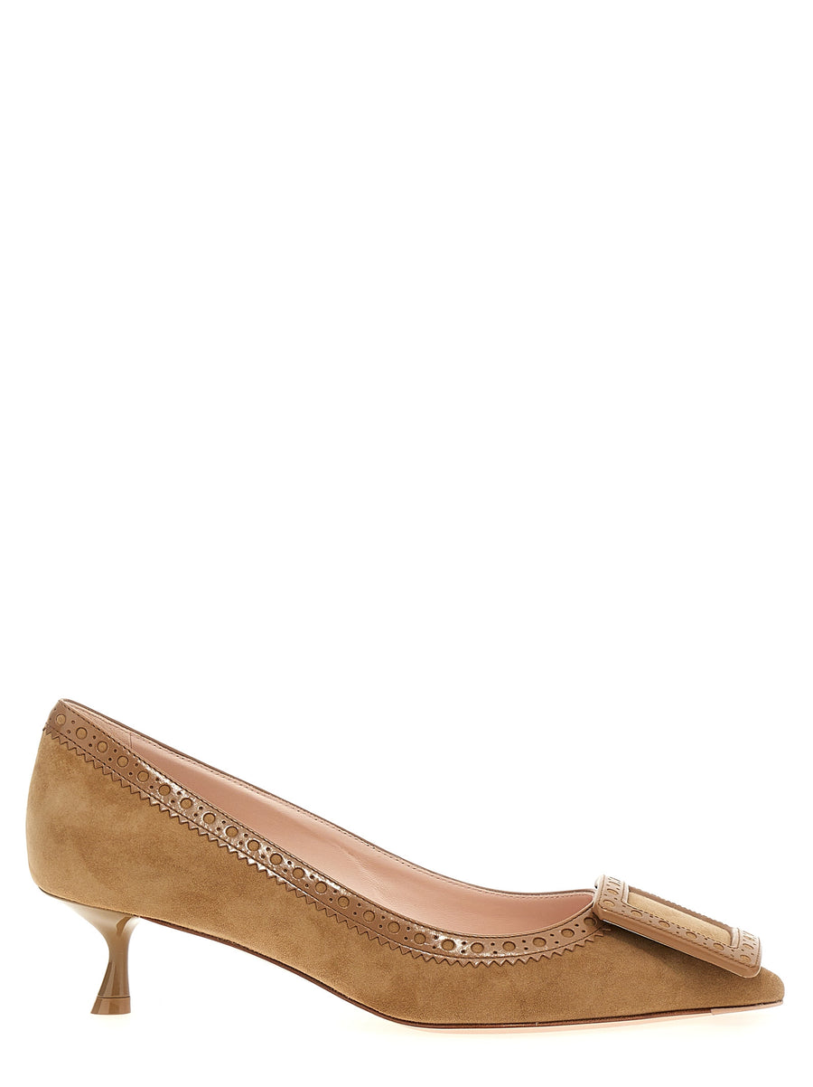 Roger Vivier 100% Goat Leather (Suede) pump in beige