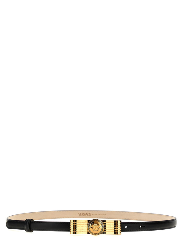 Versace 100% calfskin leather belt in black