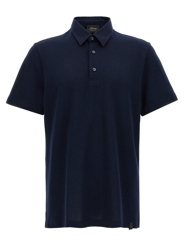 Blue Cotton Polo Shirt