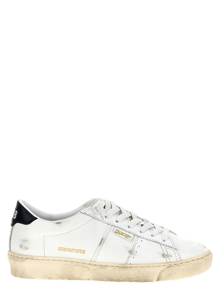 Golden Goose 100% cow leather sneaker in white