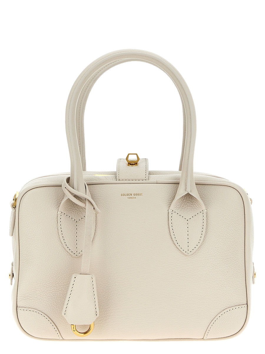 Golden Goose 100% goat leather shoulder bag in white