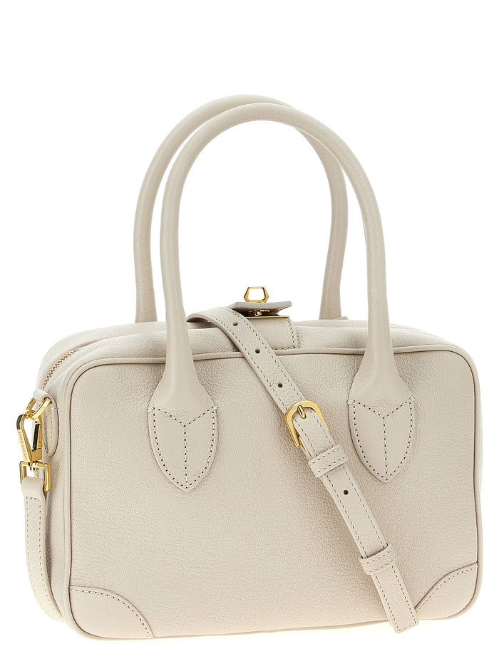 Golden Goose 100% goat leather shoulder bag in white — view 2
