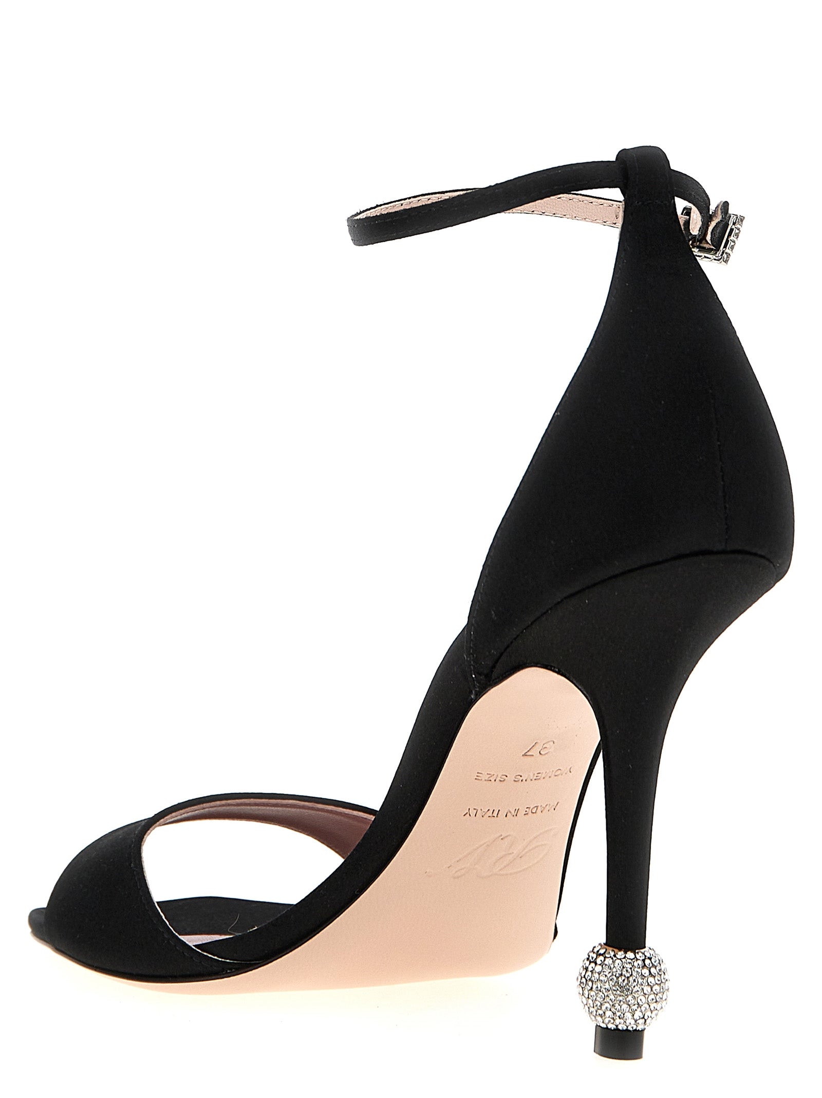 Roger Vivier 68% Viscose heel sandal in black — view 3