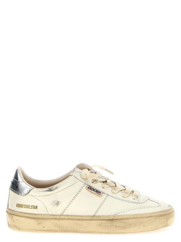 Golden Goose 84% sheep leather sneaker in silver