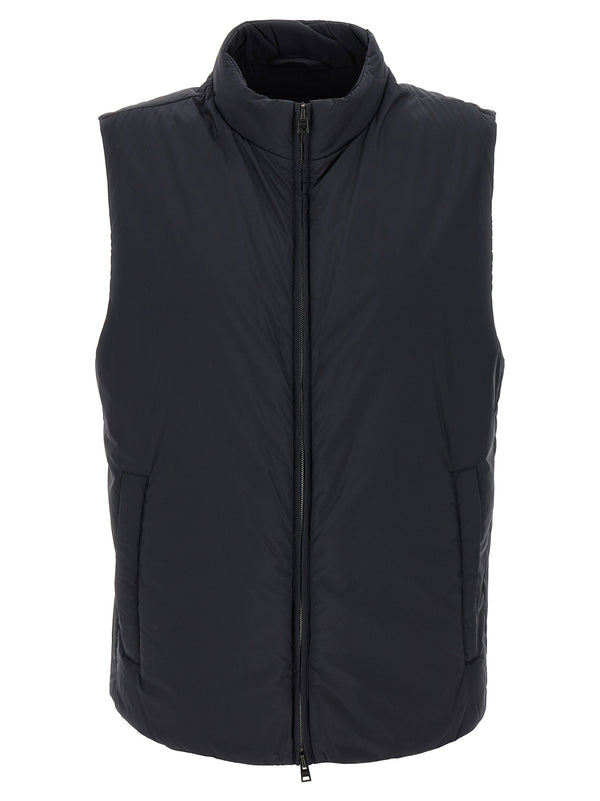 Herno 100% polyamide vest in black