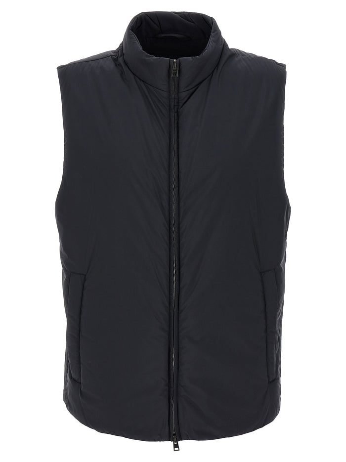 Herno 100% polyamide vest in black