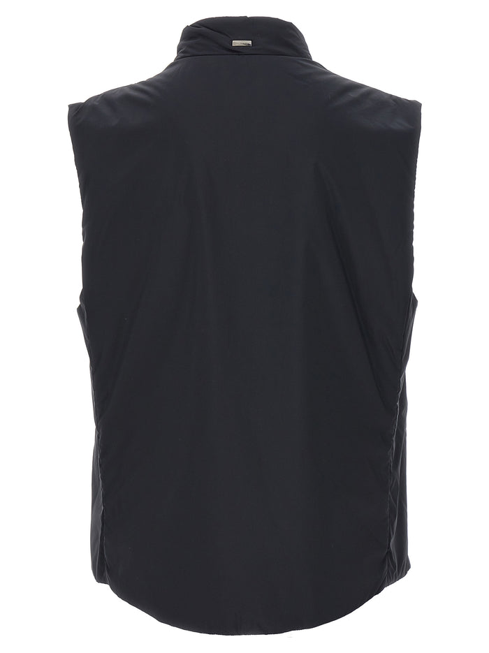 Herno 100% polyamide vest in black — view 2