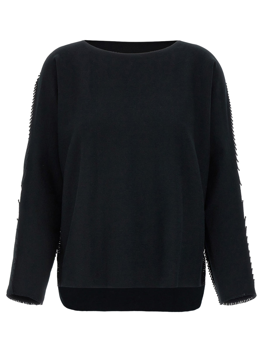Issey Miyake 50% cotton sweatshirt in black