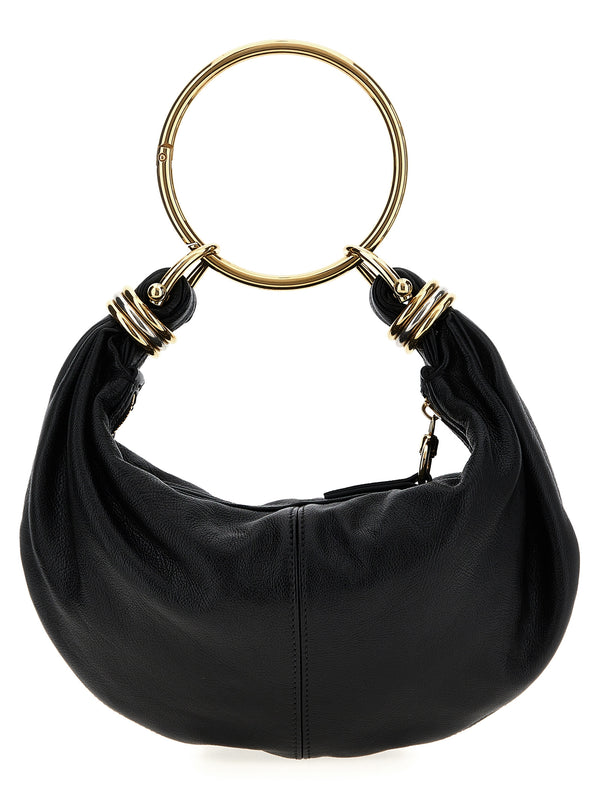 Chloé 100% calfskin leather hobo bag in black