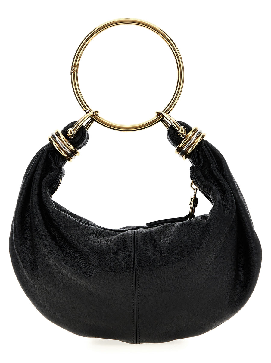 Chloé 100% calfskin leather hobo bag in black