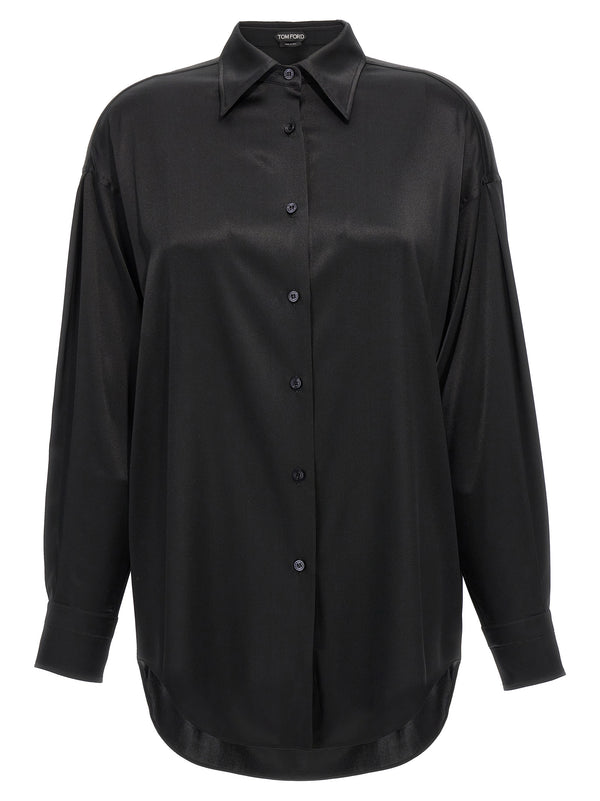 Tom Ford 94% silk blouse in black