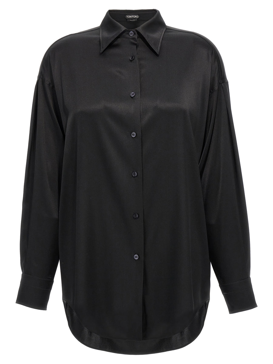 Tom Ford 94% silk blouse in black
