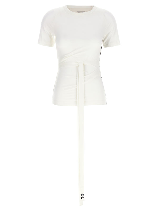 Y-3 93% lyocell t-shirt in white