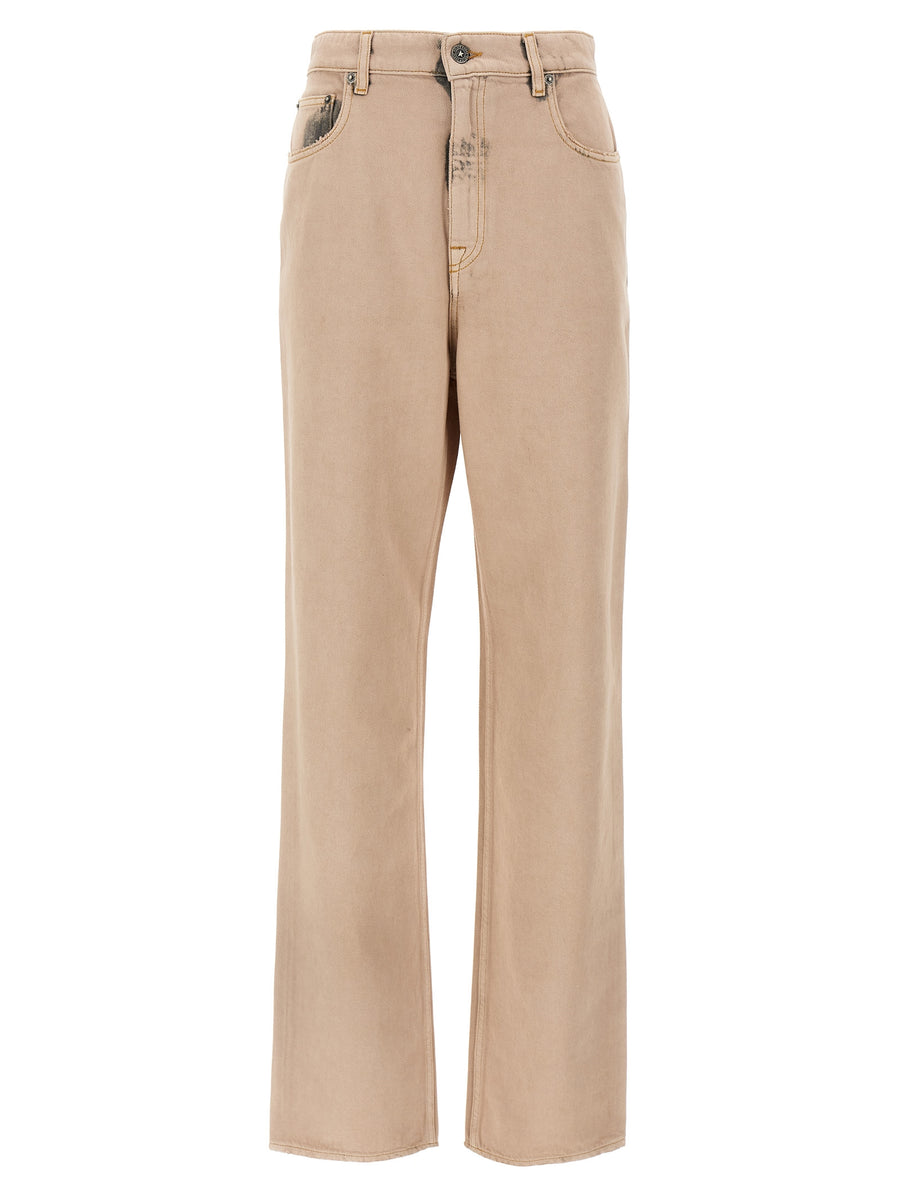 Golden Goose 100% cotton jeans in beige