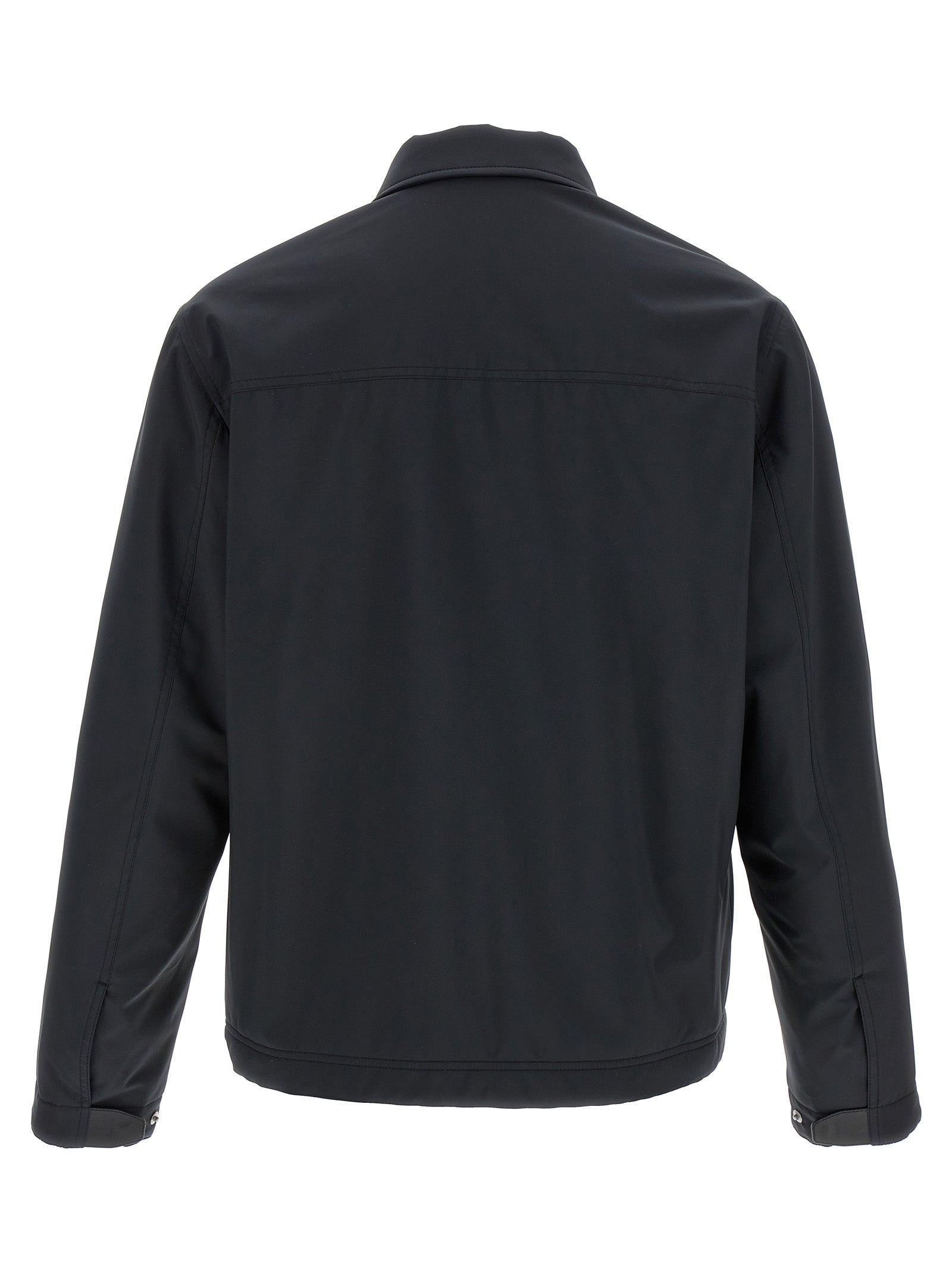 Brioni 100% polyester; wool and cashmere jersey lining jacket in blue — view 2