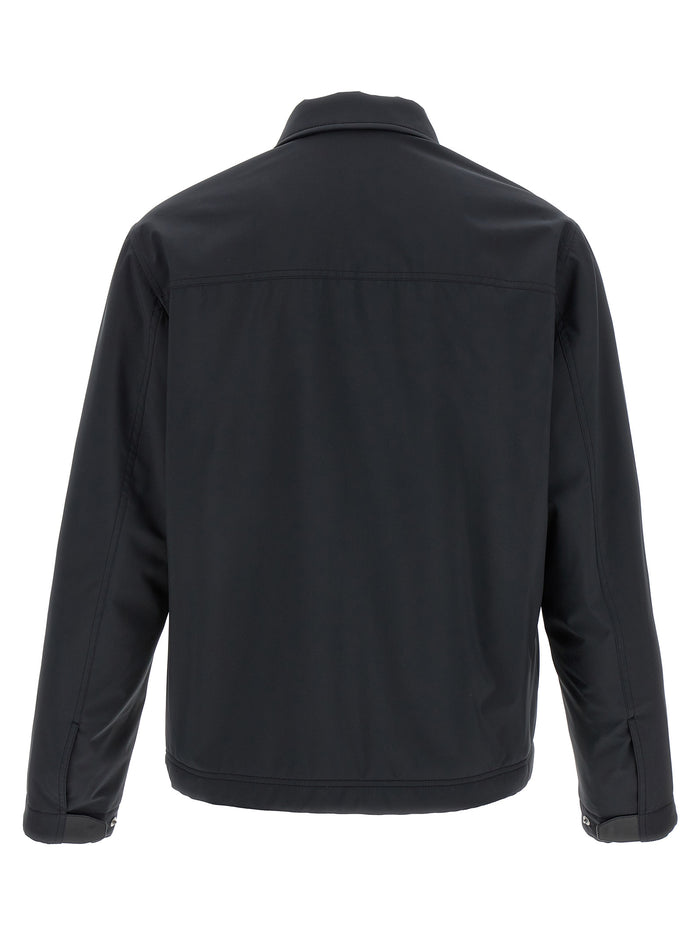 Brioni 100% polyester; wool and cashmere jersey lining jacket in blue — view 2