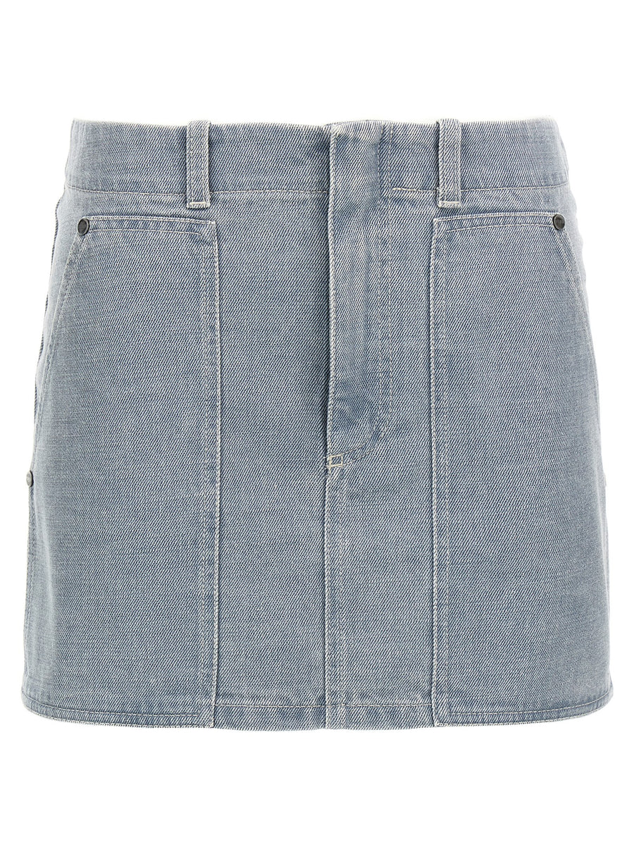 Fendi 100% cotton skirt in gray