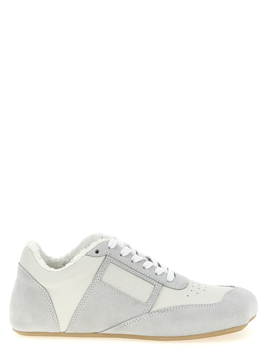 MM6 Maison Margiela 100% calfskin leather sneaker in gray