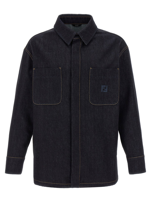 Fendi 100% Cotton jacket in blue