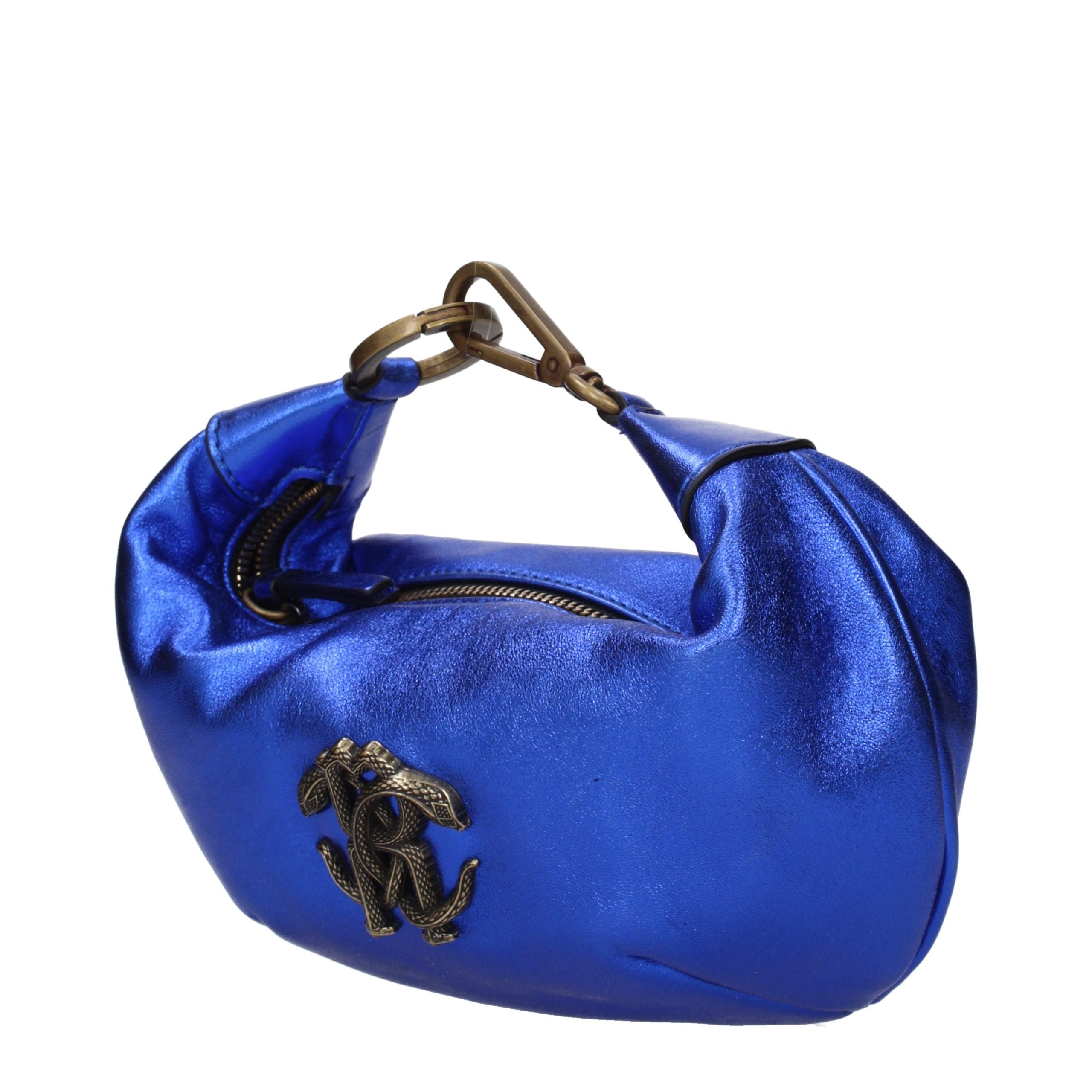 Blue Leather Handbag Bag