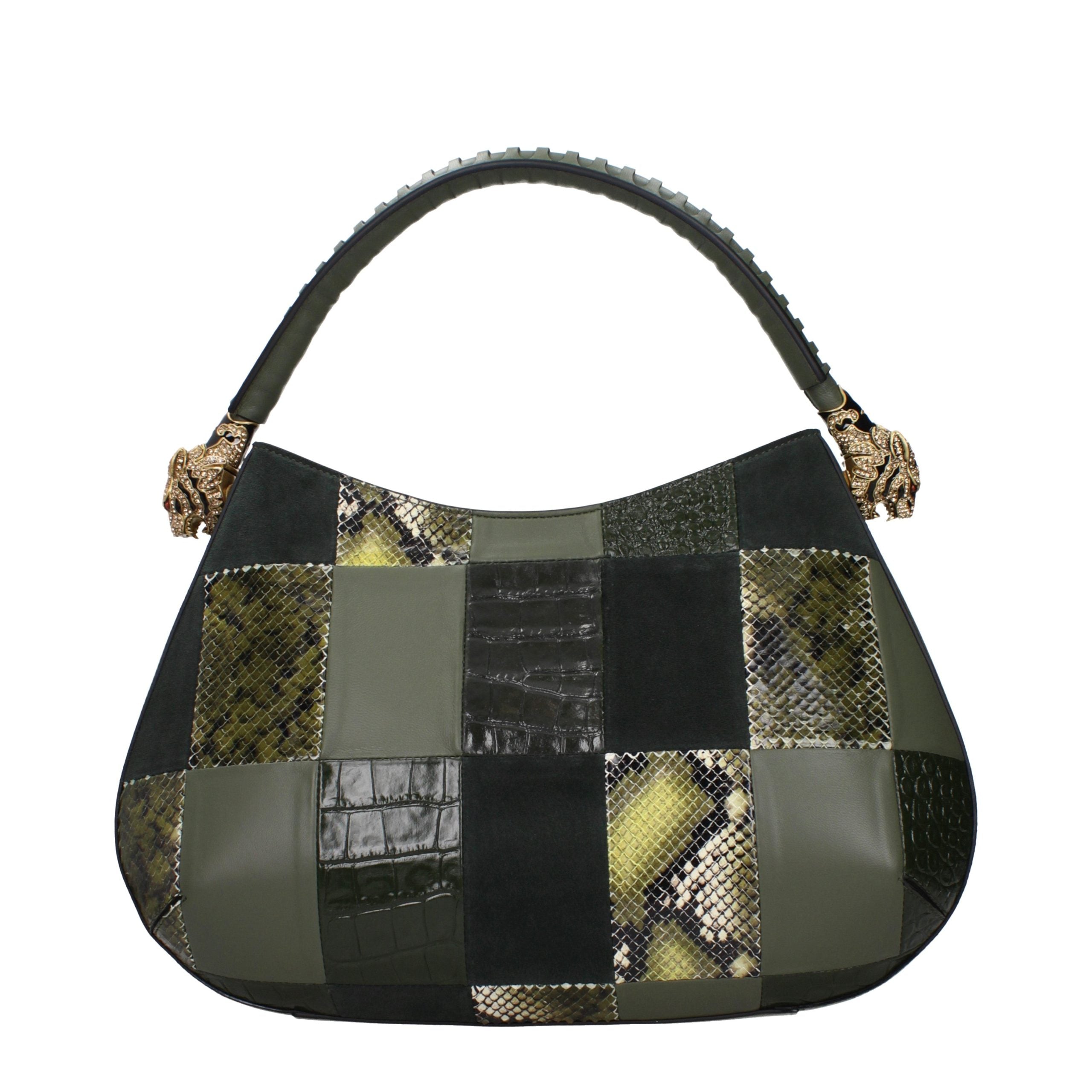 Green Leather Handbag Bag