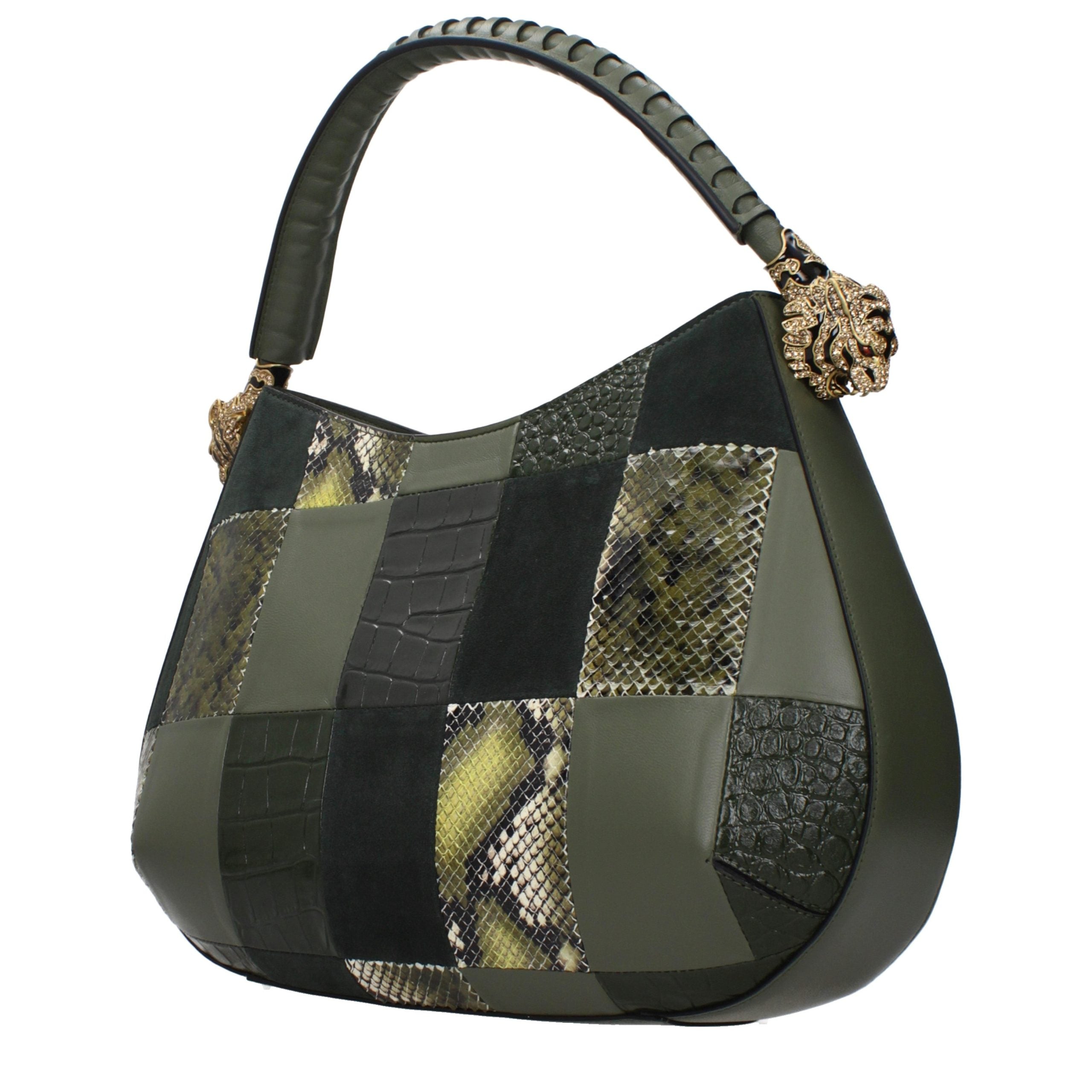 Green Leather Handbag Bag