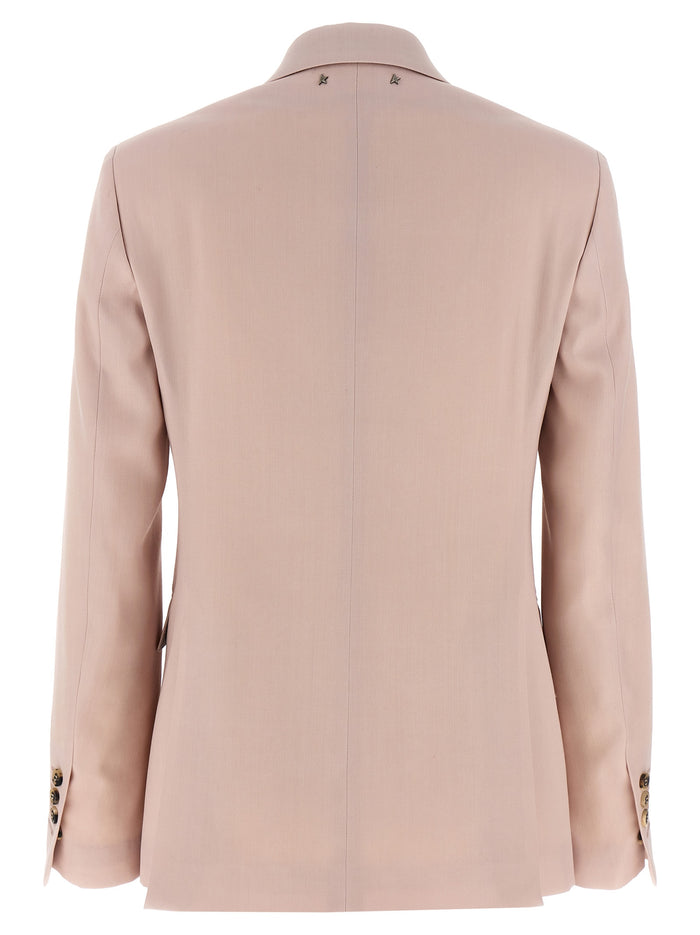 Golden Goose 100% virgin wool blazer in pink — view 2